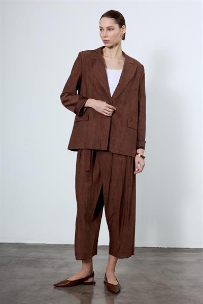 9551 PANTOLON CEKET TAKIM KAHVE