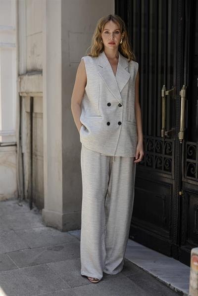 9579 YELEKLİ TAKIM GRİ