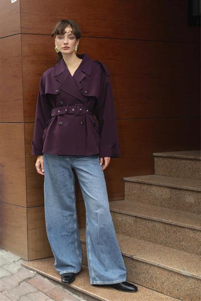 9587 ARA YAKALI TRENÇ MÜRDÜM