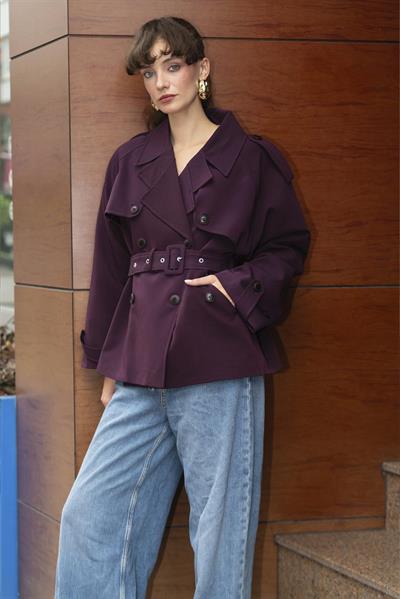 9587 ARA YAKALI TRENÇ MÜRDÜM