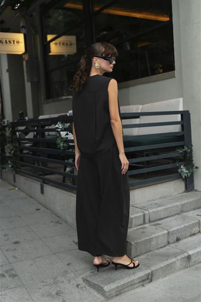 9588 YELEK PANTOLON TAKIM SİYAH