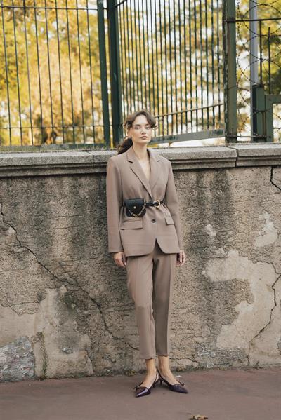 9593 KEMERLİ ATLAS CEKET AÇIK KAHVE