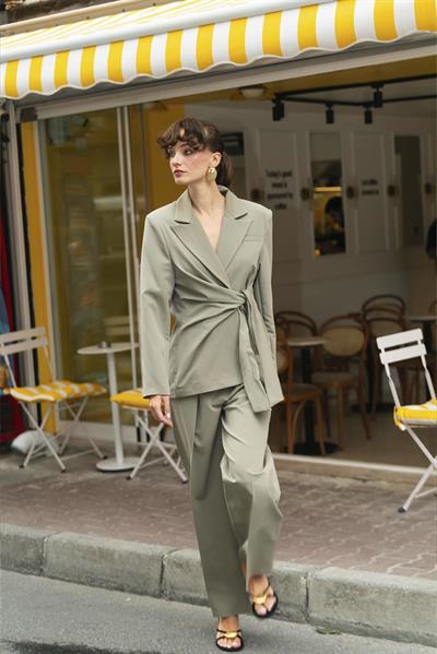 9604 YANDAN BAĞLAMALI CEKET HAKİ