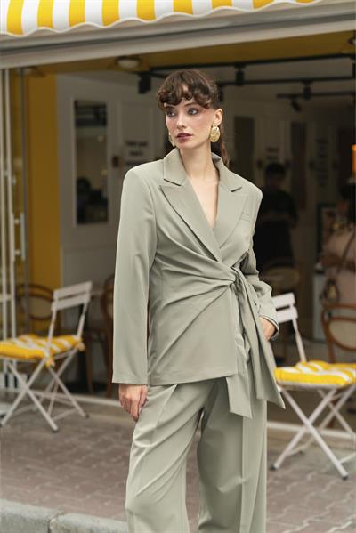 9604 YANDAN BAĞLAMALI CEKET HAKİ