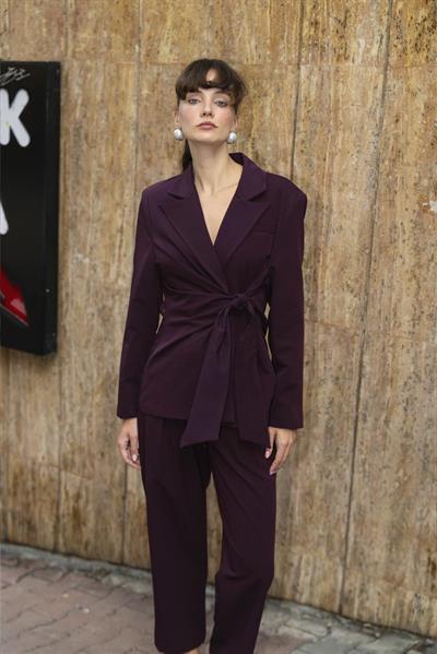 9604 YANDAN BAĞLAMALI CEKET MÜRDÜM