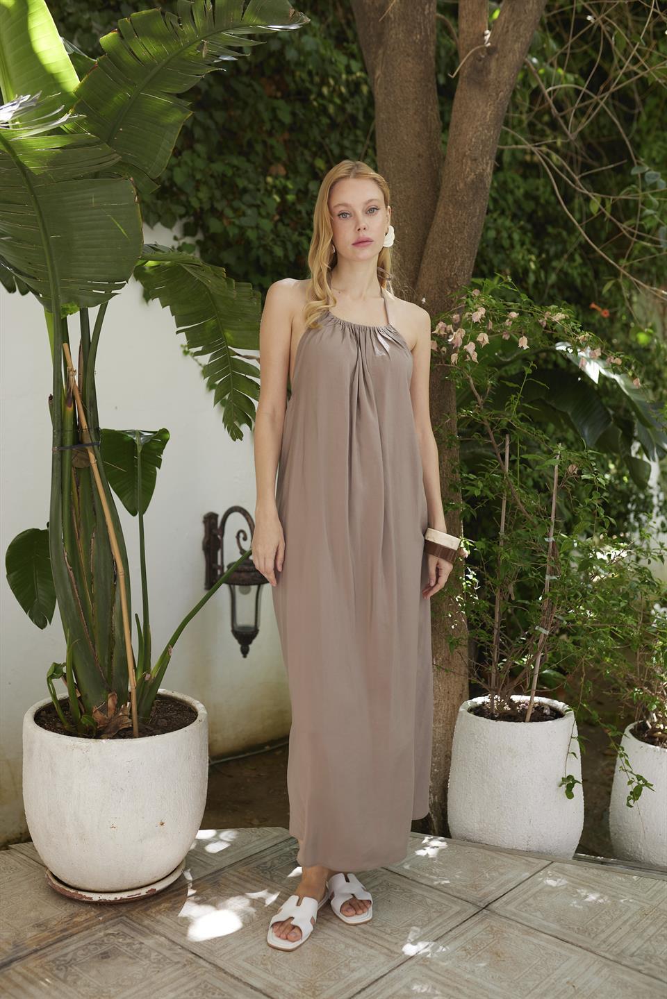 3344 ASKILI ELBİSE VİZON