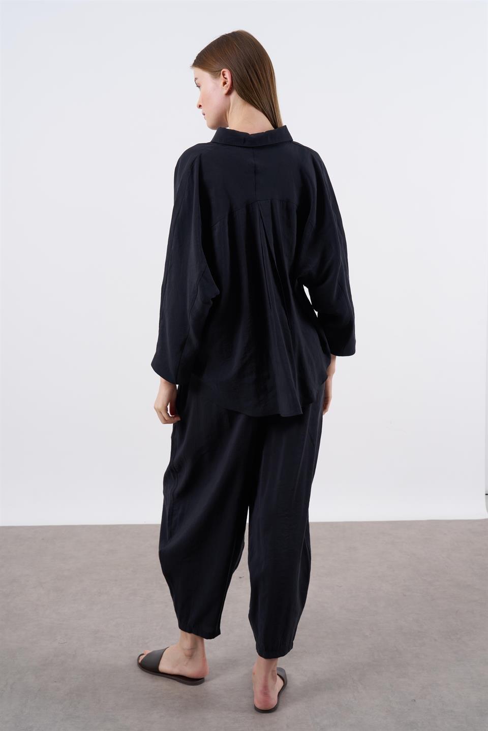 50957 GÖMLEK PANTOLON TAKIM SİYAH