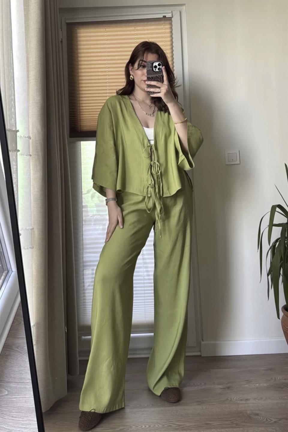 51045 BAĞCIKLI HIRKA TAKIM FISTIK YEŞİLİ