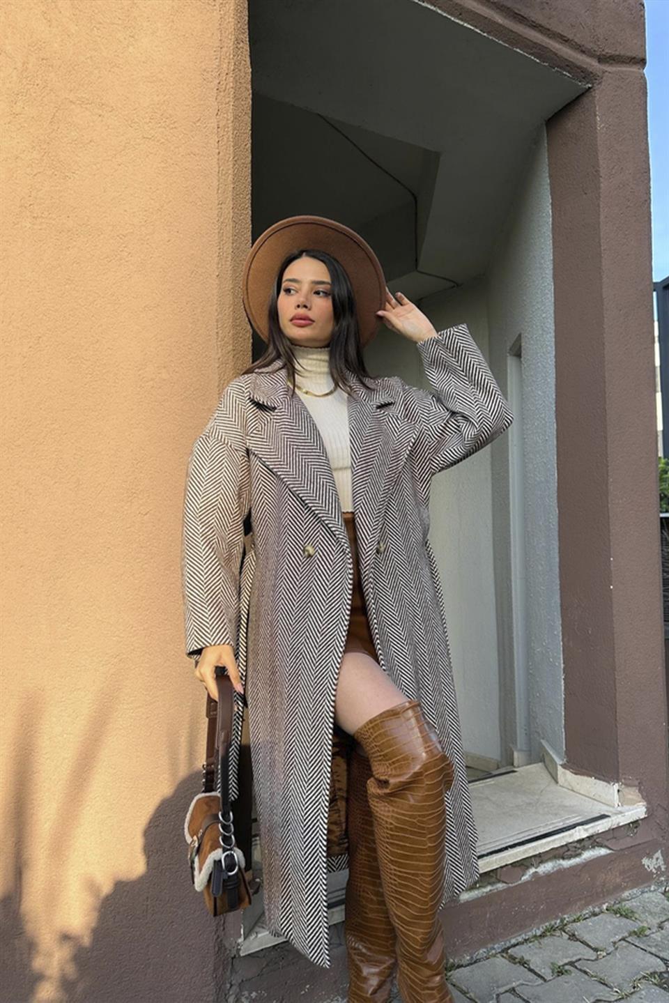 9382 BALIK SIRTI KABAN KAHVE