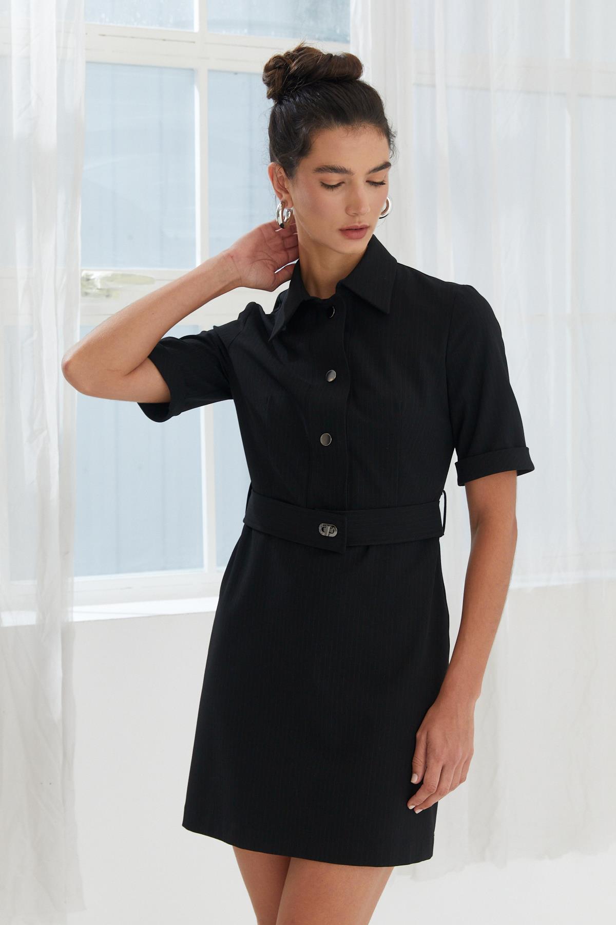 NAAR 22108 ELBİSE SİYAH