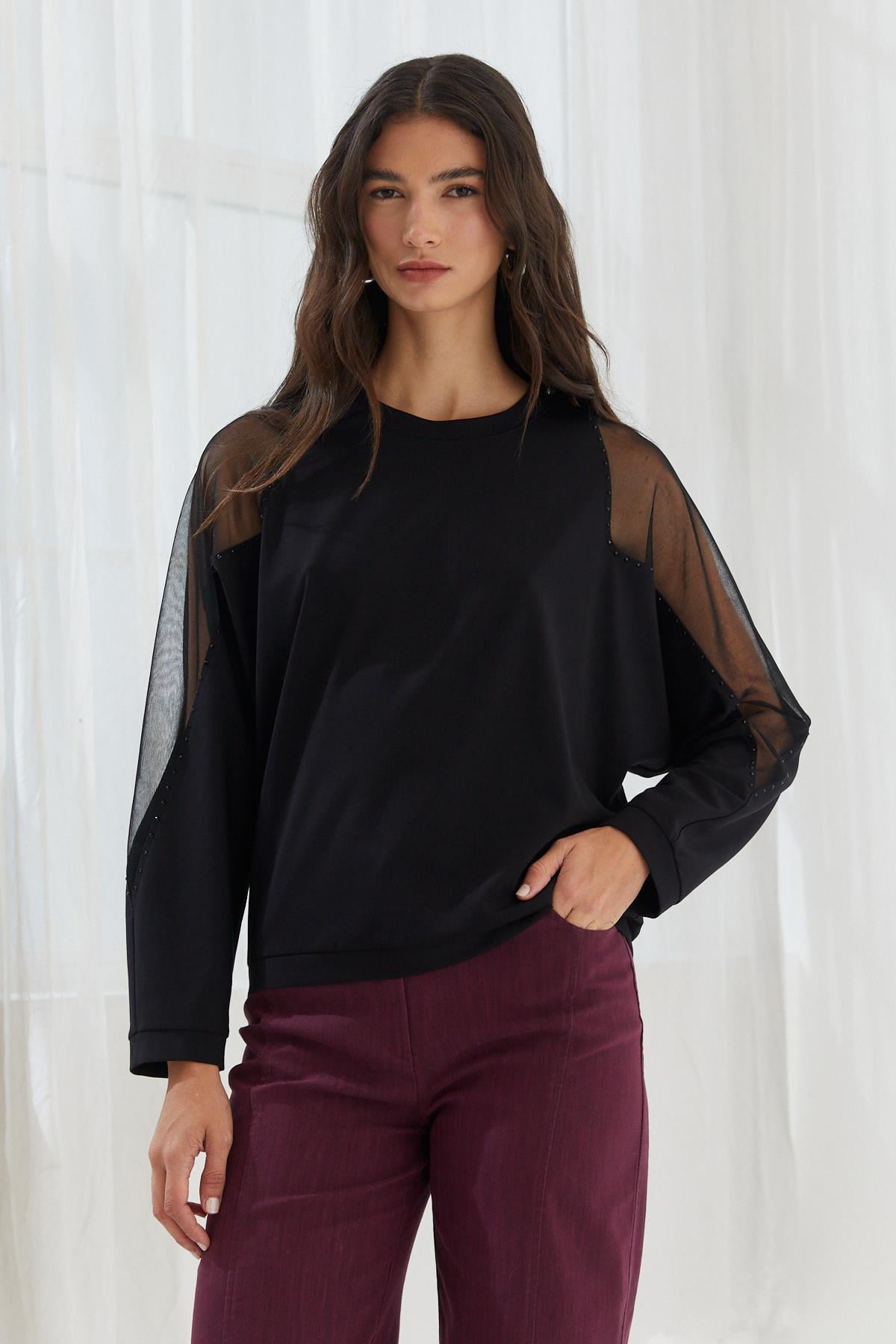 NAAR 22320 BLUZ SİYAH