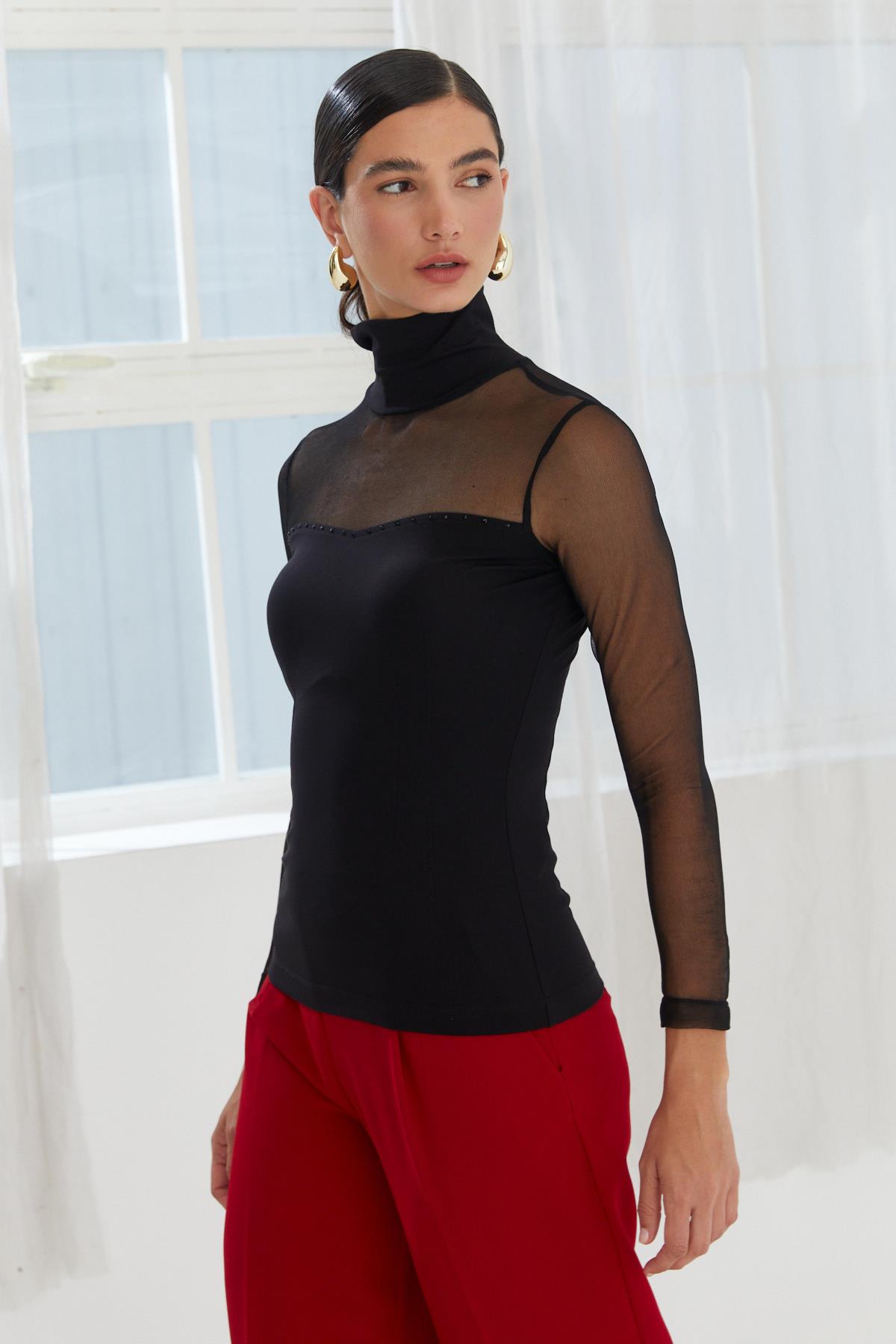 NAAR 22321 BLUZ SİYAH