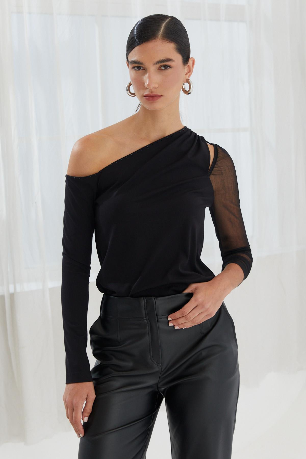 NAAR 22322 BLUZ SİYAH