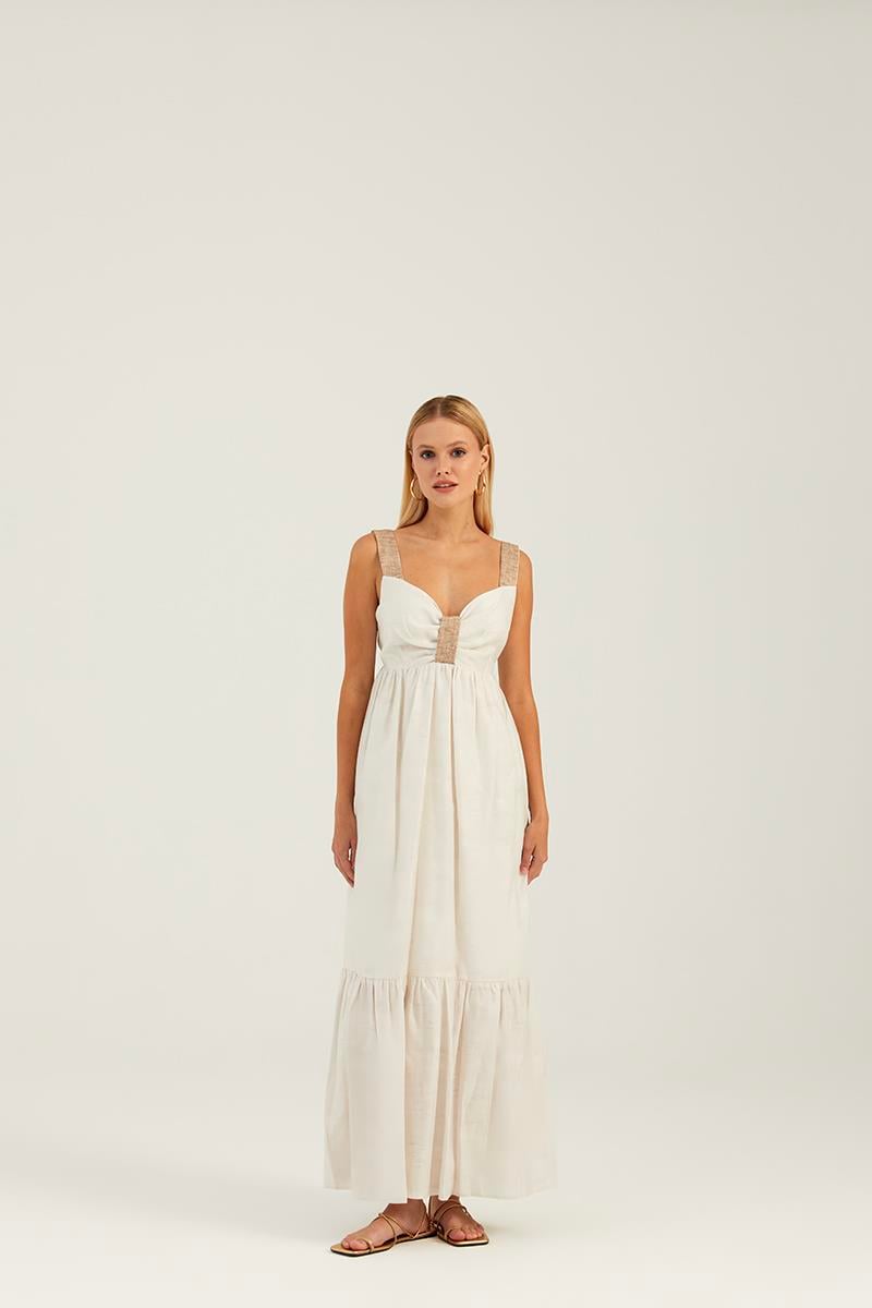 NAAR 41145 ELBİSE EKRU