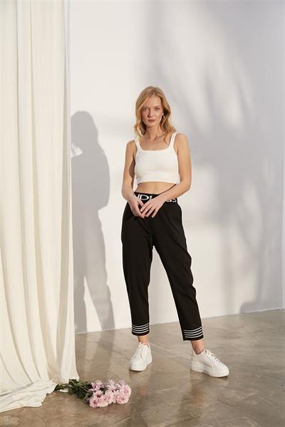 NAAR 81208 PANTOLON SİYAH-EKRU