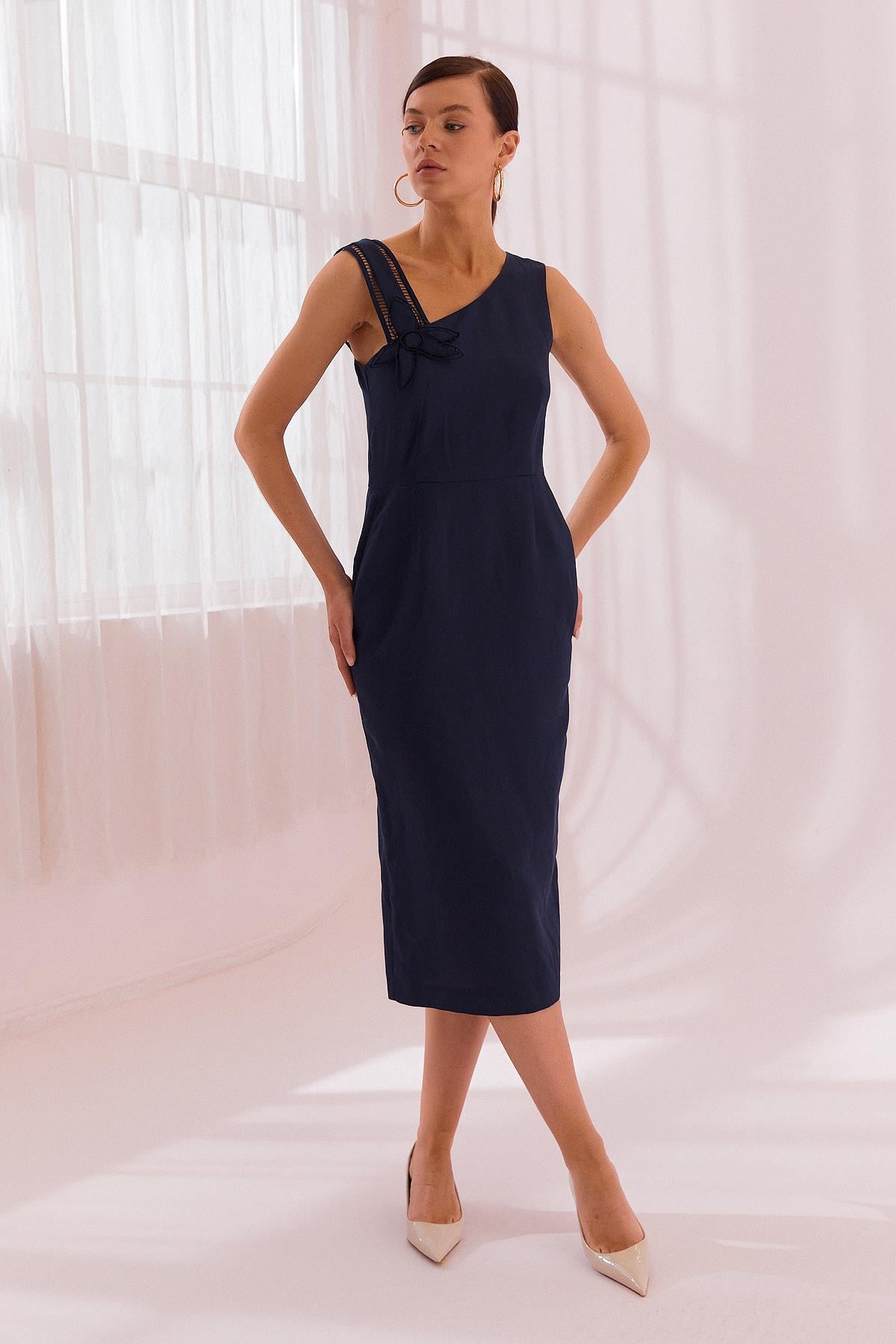 NAAR 12112 ELBİSE LACİVERT