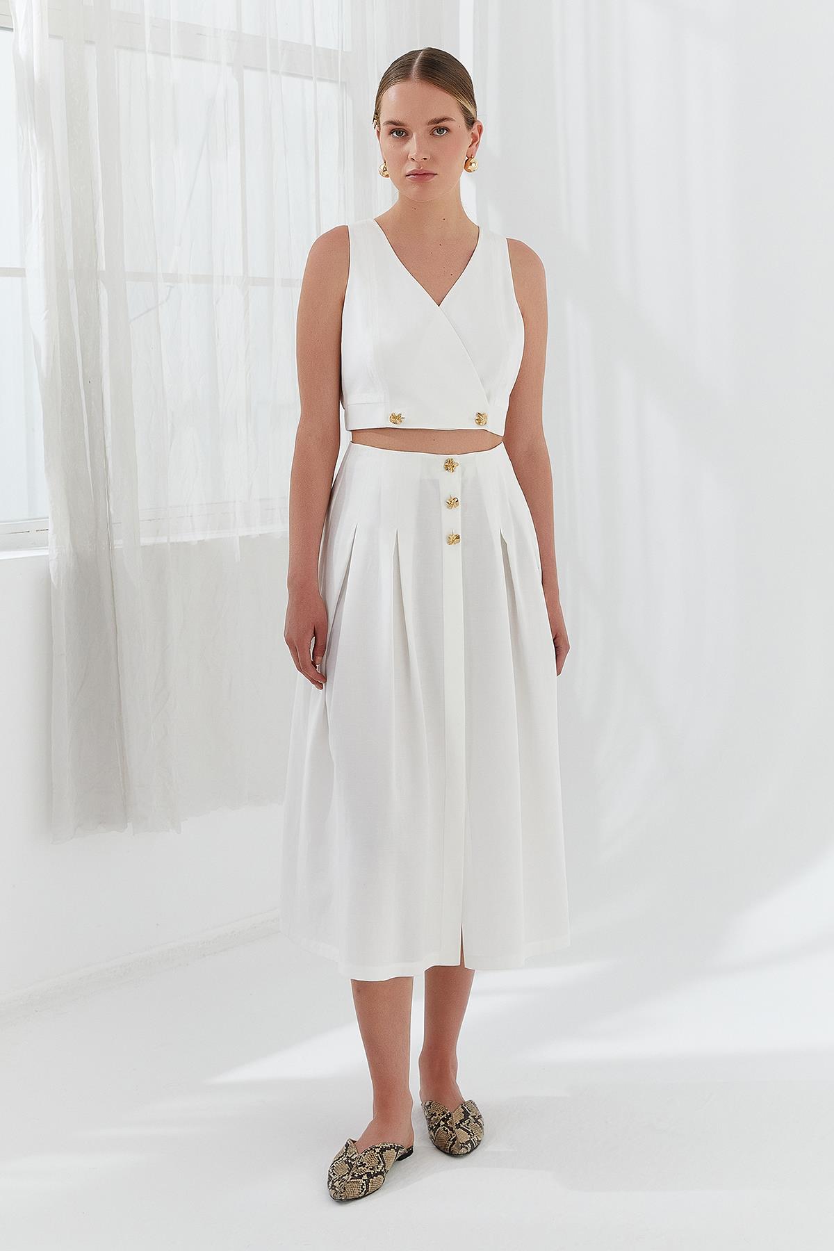 NAAR 12337 BLUZ EKRU