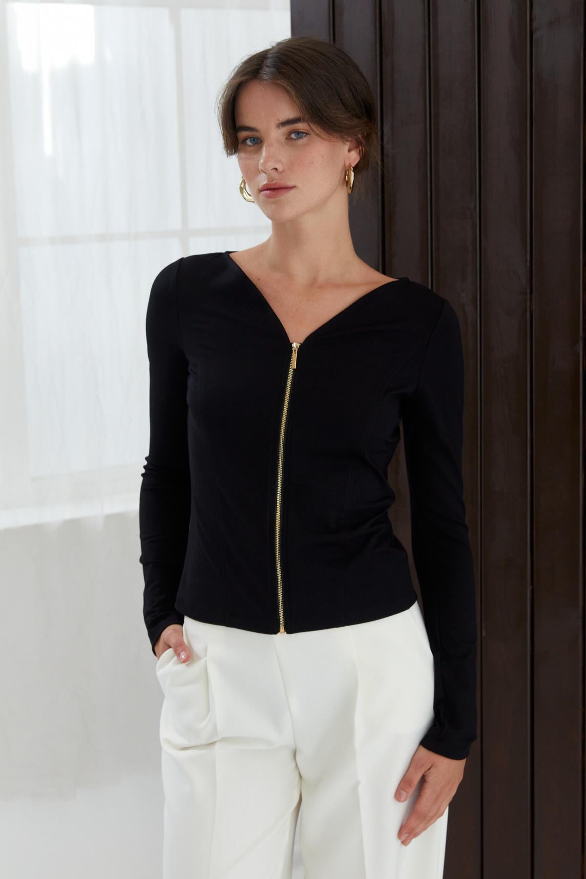 NAAR 22315 BLUZ SİYAH