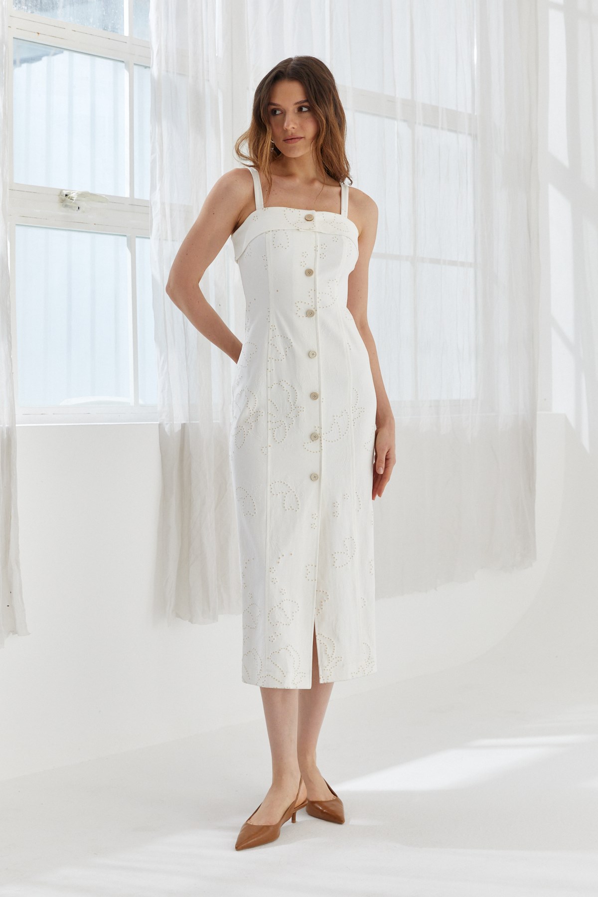 NAAR 32102 ELBİSE EKRU