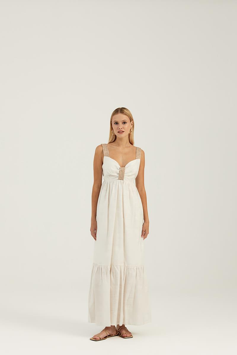 NAAR 41145 ELBİSE EKRU