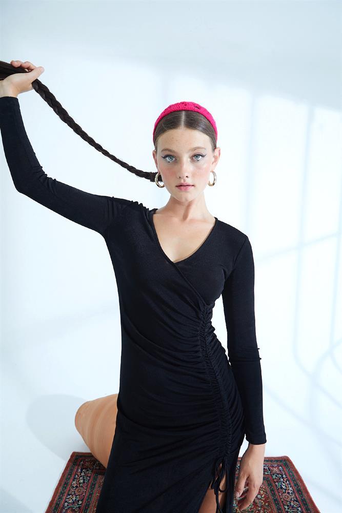 NAAR 51104 ELBİSE SİYAH