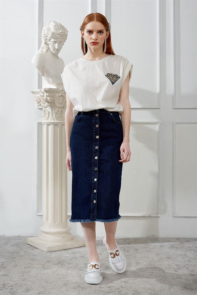 NAAR 61307 TSHİRT EKRU