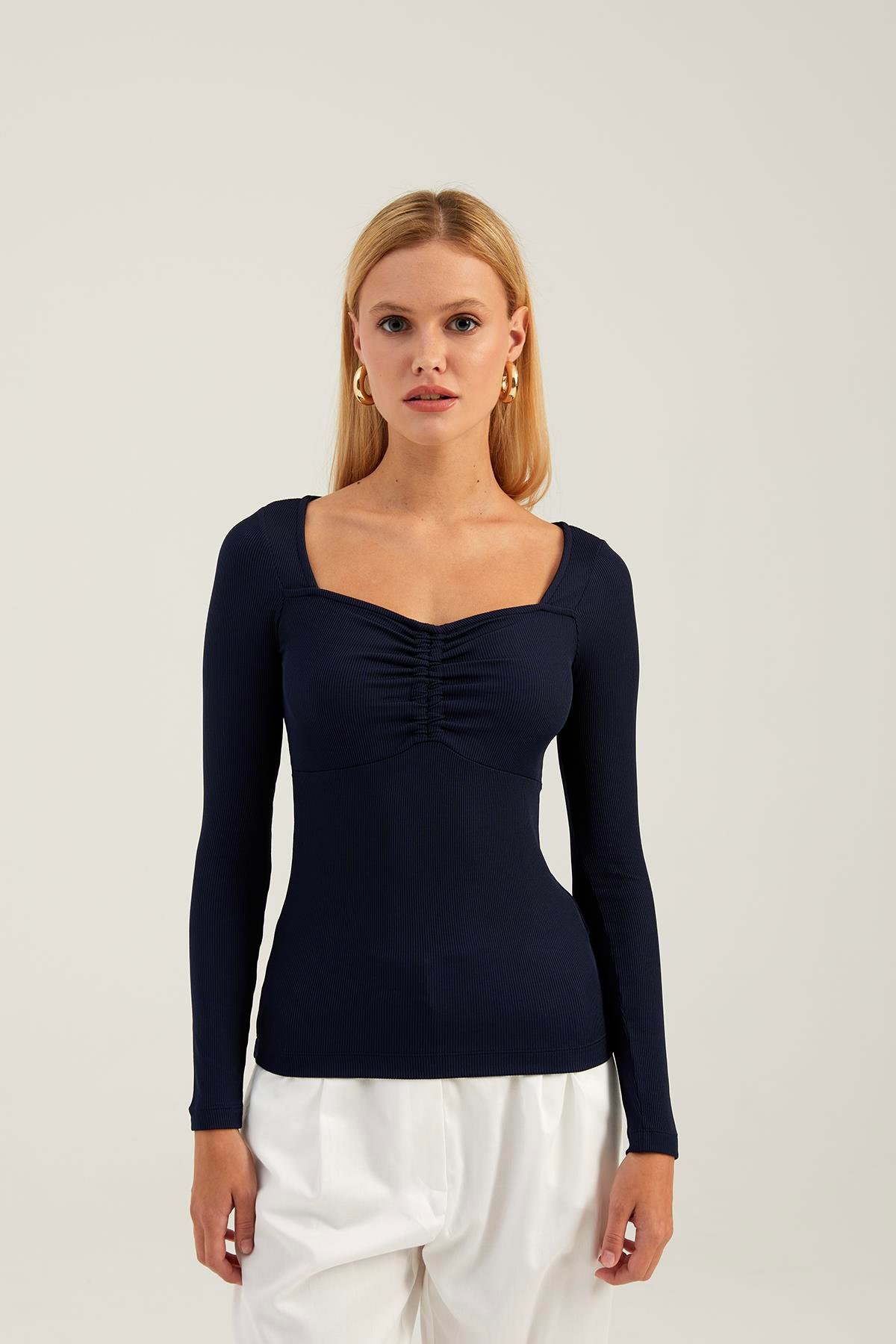 NAAR 61333 BLUZ LACİVERT