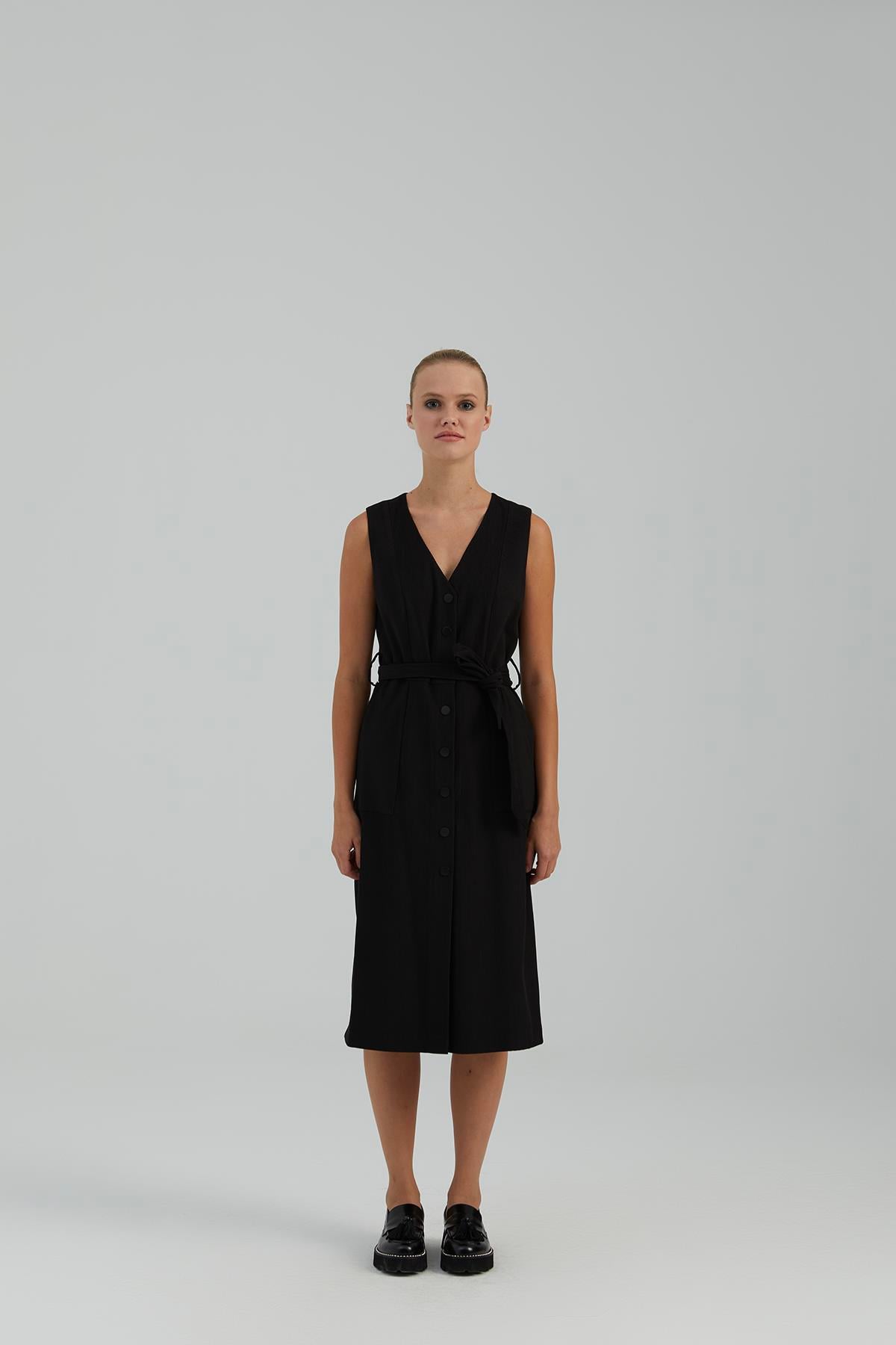 NAAR 71102 ELBİSE SİYAH