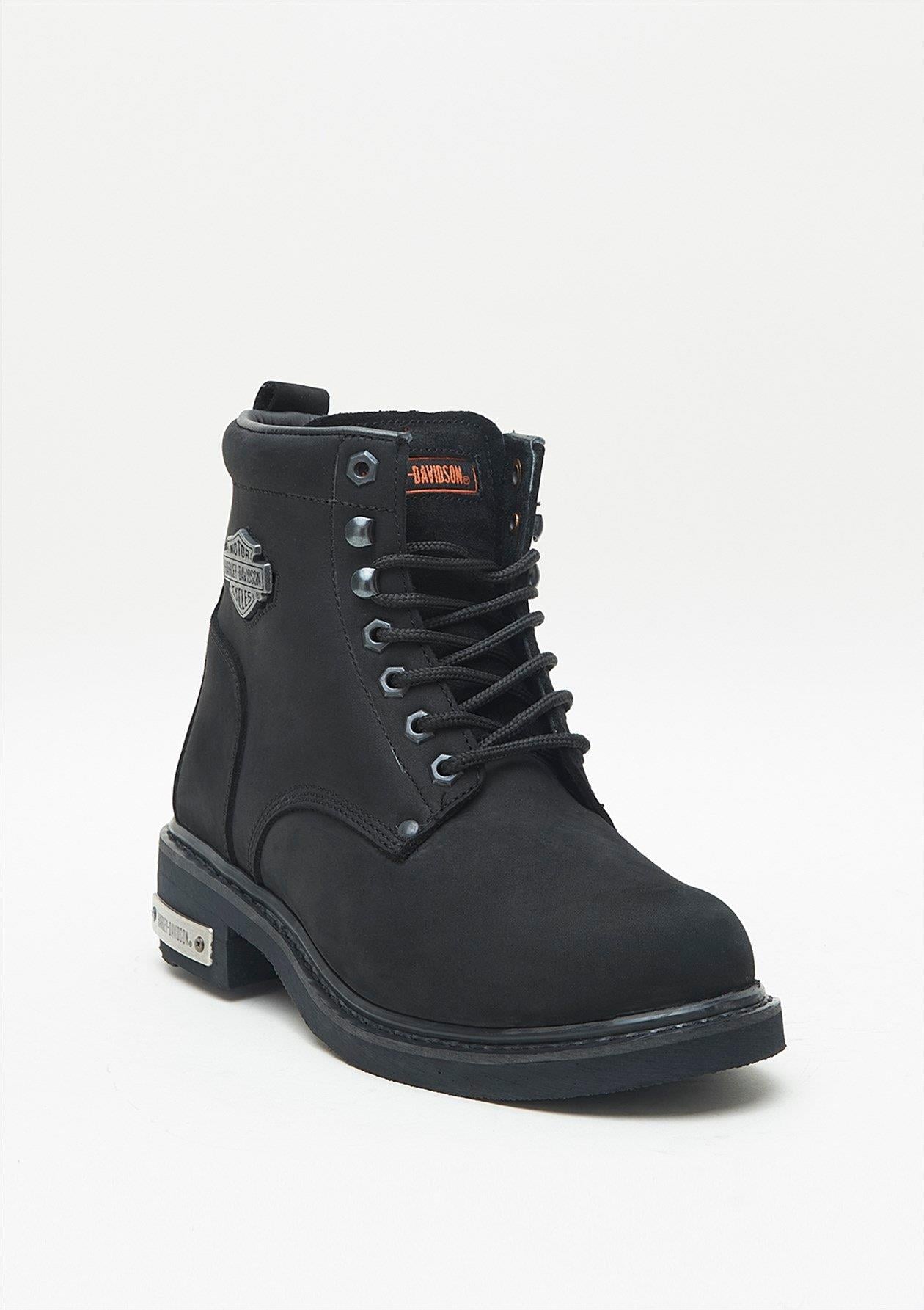 Harley Davidson Gibson Erkek Siyah Nubuk Bot