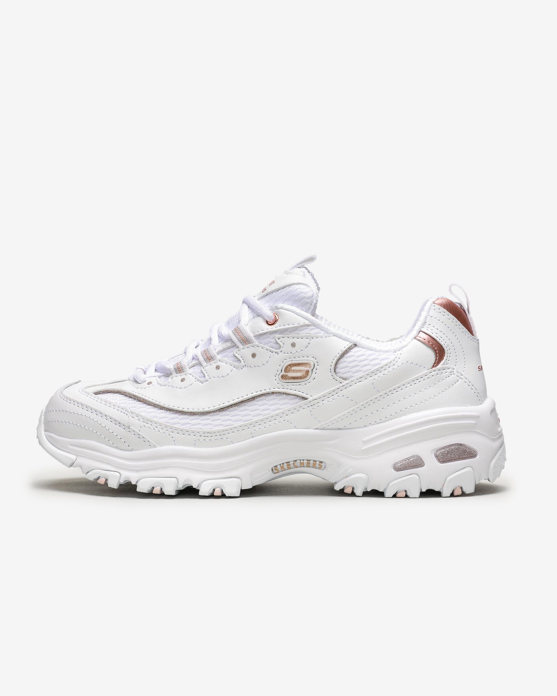 Skechers D'lites - Copper Divine 13145 WTRG Kadın Beyaz Sneakers