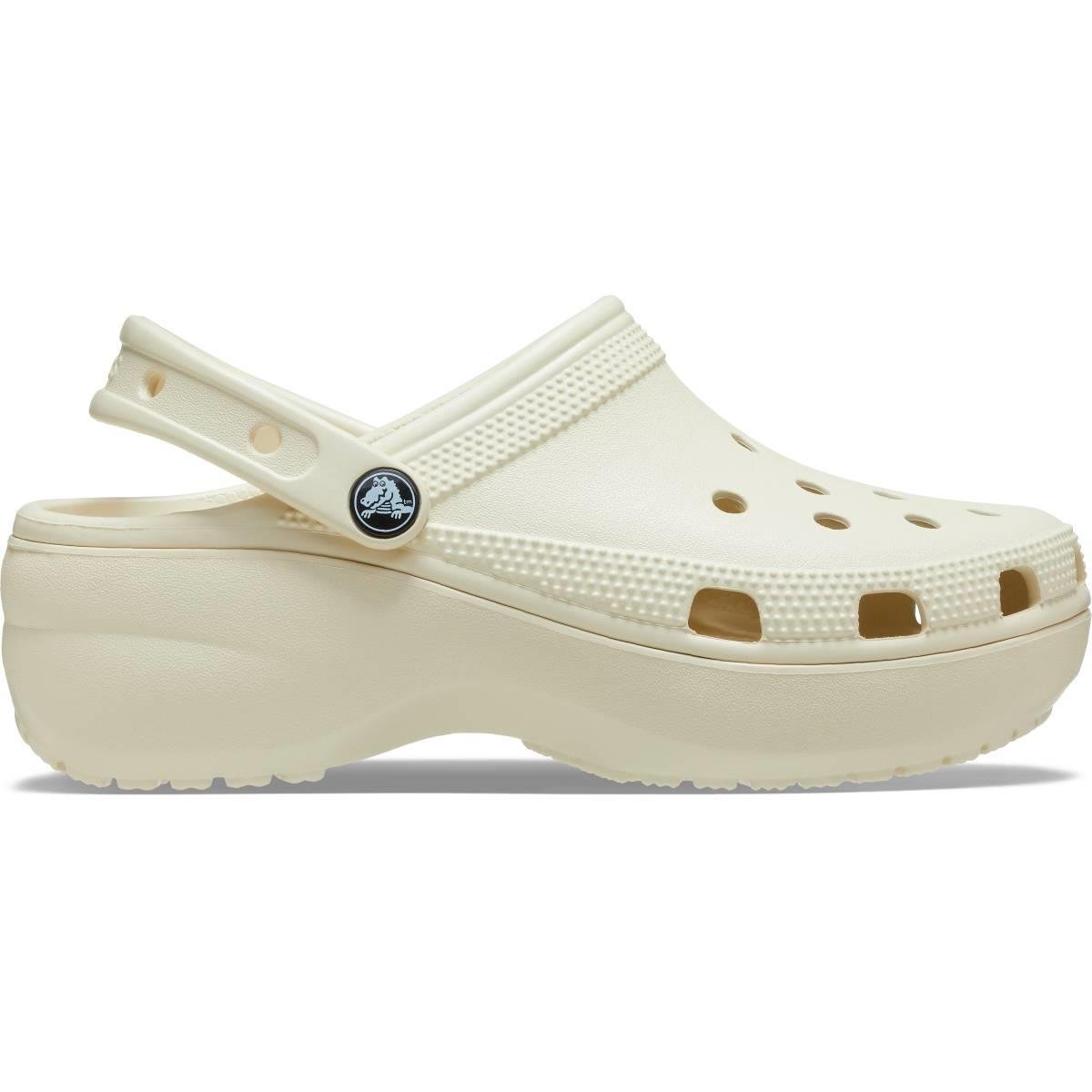 Crocs Classic Platform Clog 206750-2Y2 Kadın Kemik Rengi Terlik
