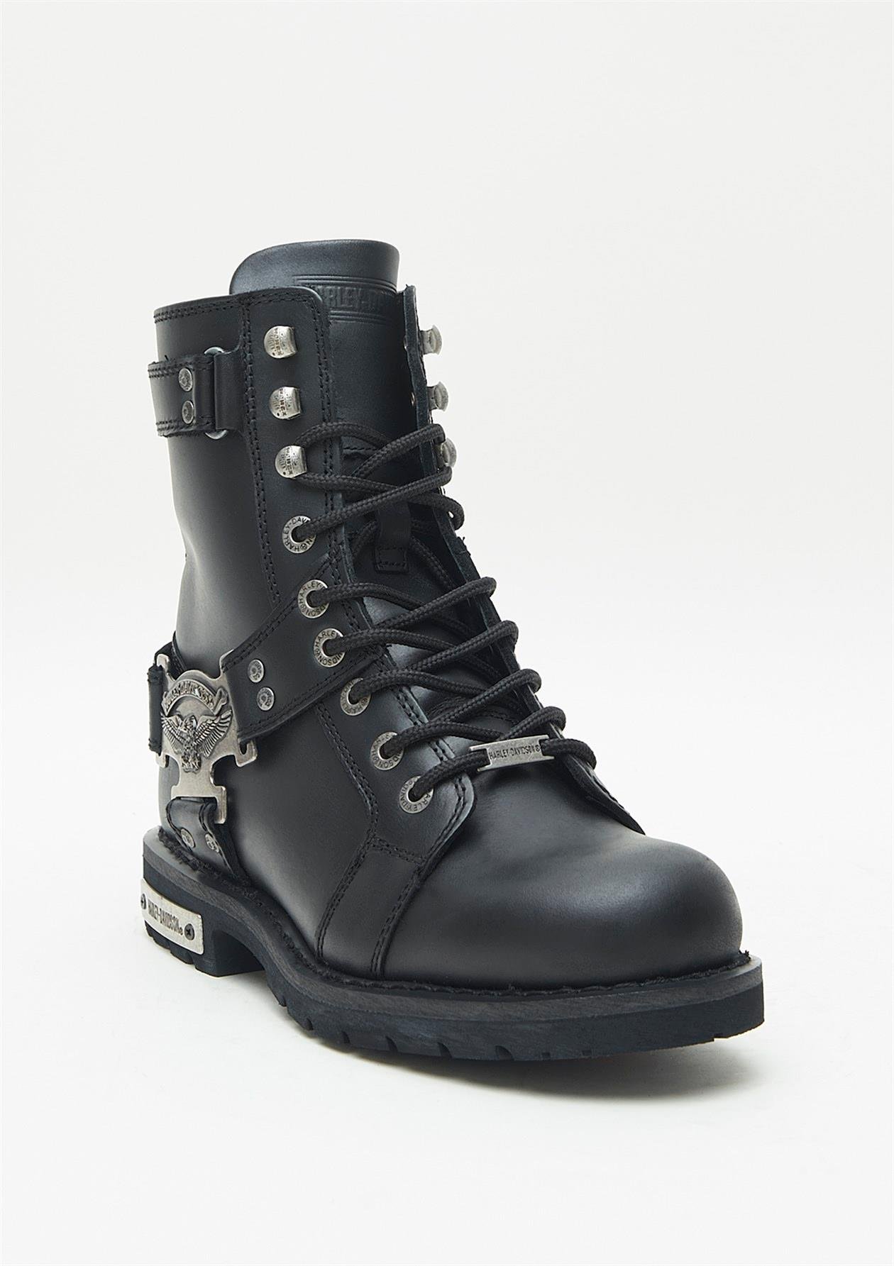 Harley Davidson Charles Erkek Siyah Deri Bot