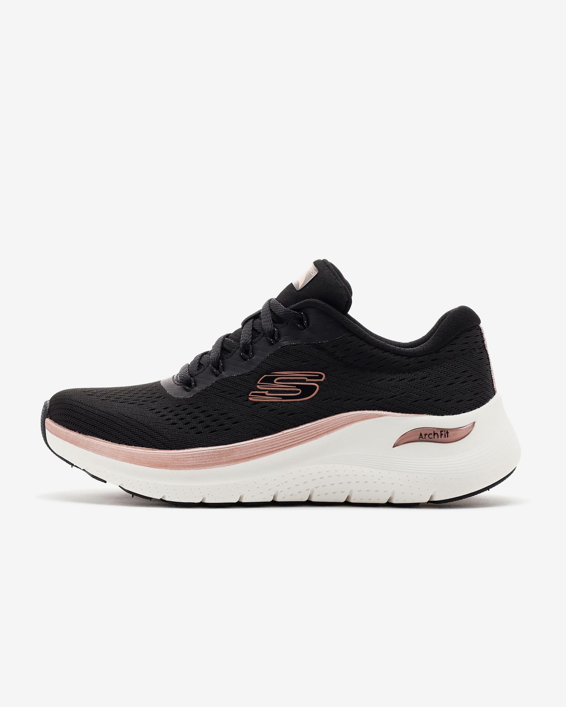 Skechers Arch Fit 2.0 - Glow The Distance 150067TK BKRG Kadın Siyah Spor Ayakkabı