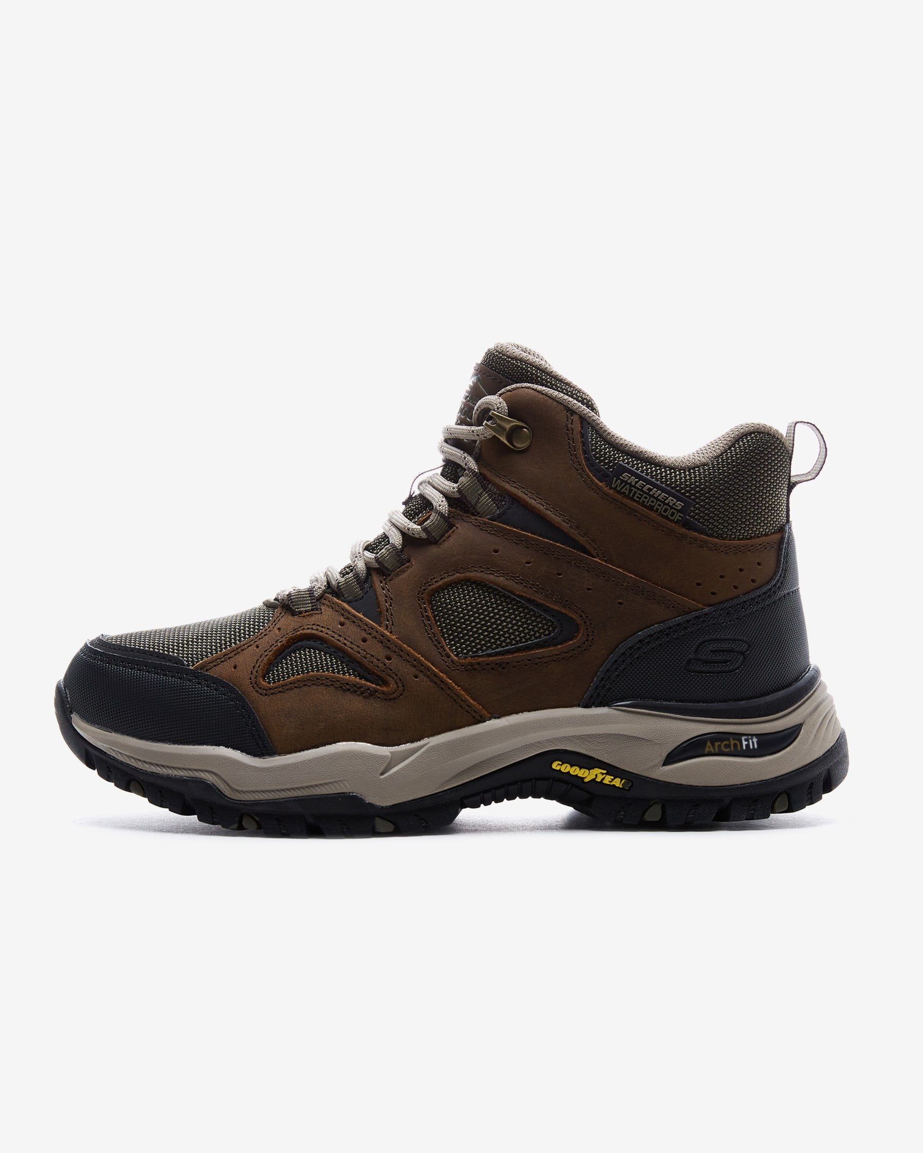 Skechers Arch Fit Dawson - Millard 204628 OLBR Erkek Haki Outdoor Bot