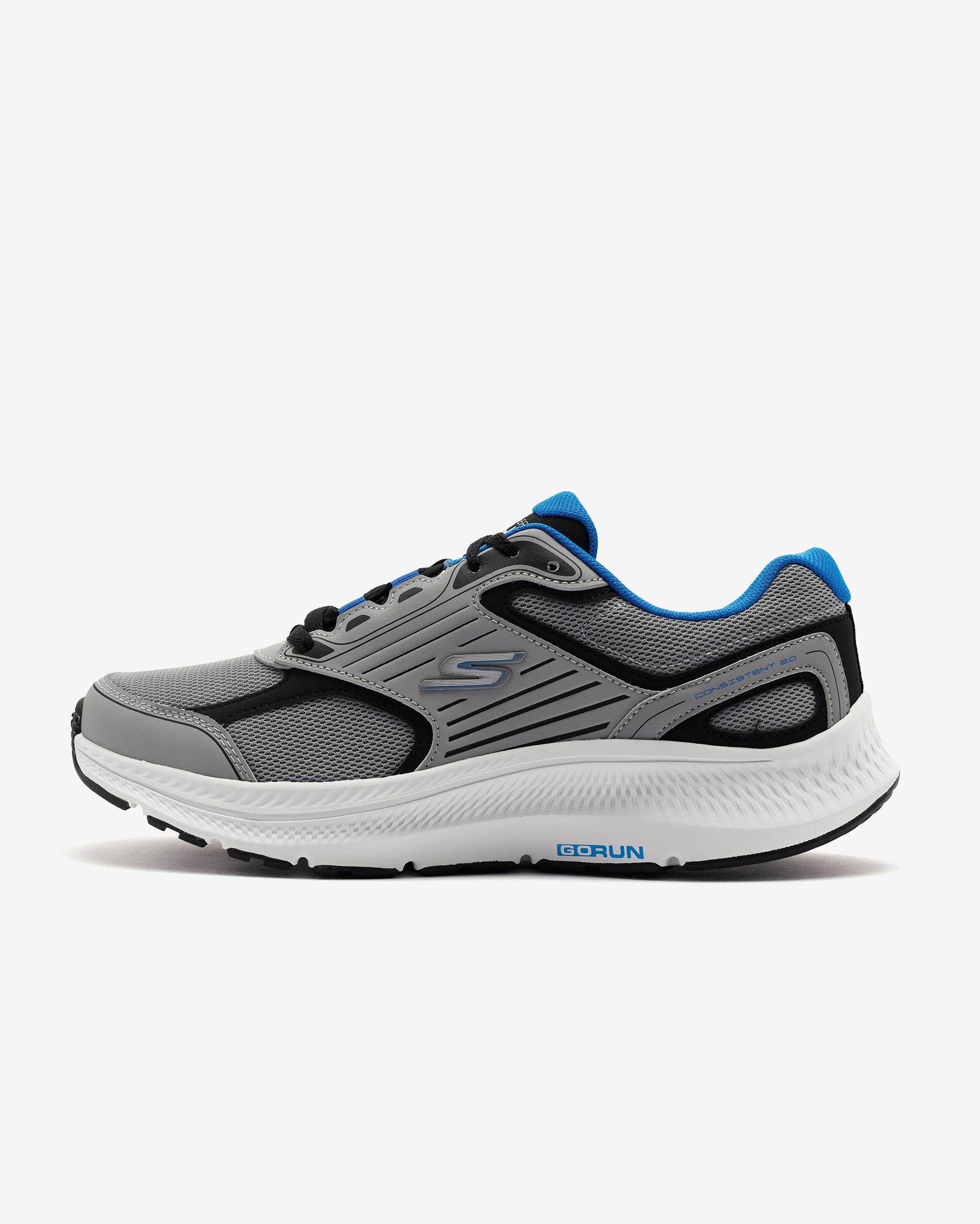 Skechers Go Run Consistent 2.0 220866 GYBK Erkek Gri Koşu Ayakkabısı
