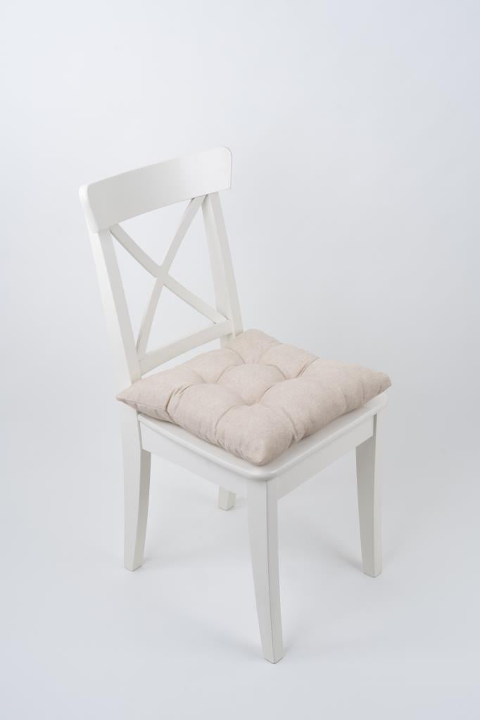 Altınpamuk Beta Pofidik Bej Sandalye Minderi Bağcıklı 40x40cm