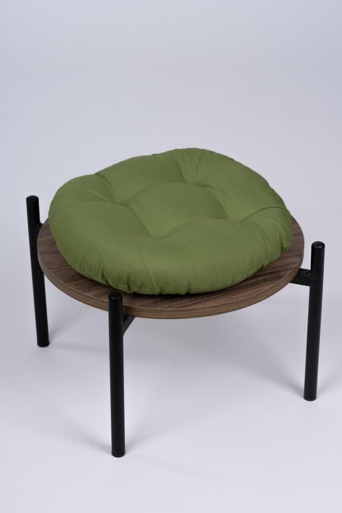 Defne Yuvarlak Sandalye-Tabure Minderi 37 cm yeşil