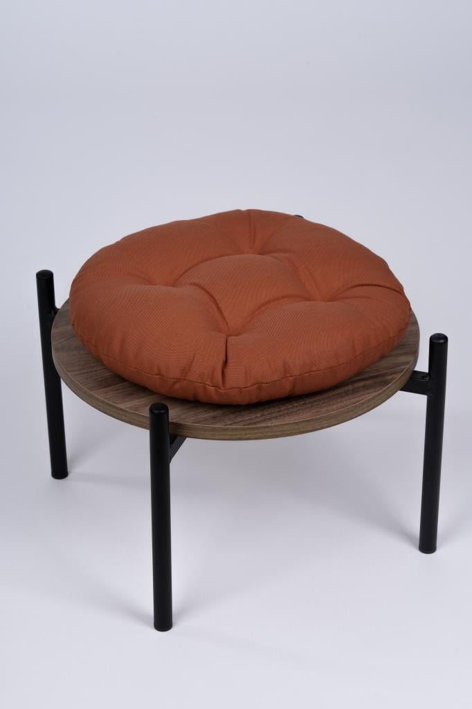Defne Yuvarlak Sandalye-Tabure Minderi 37 cm kiremit