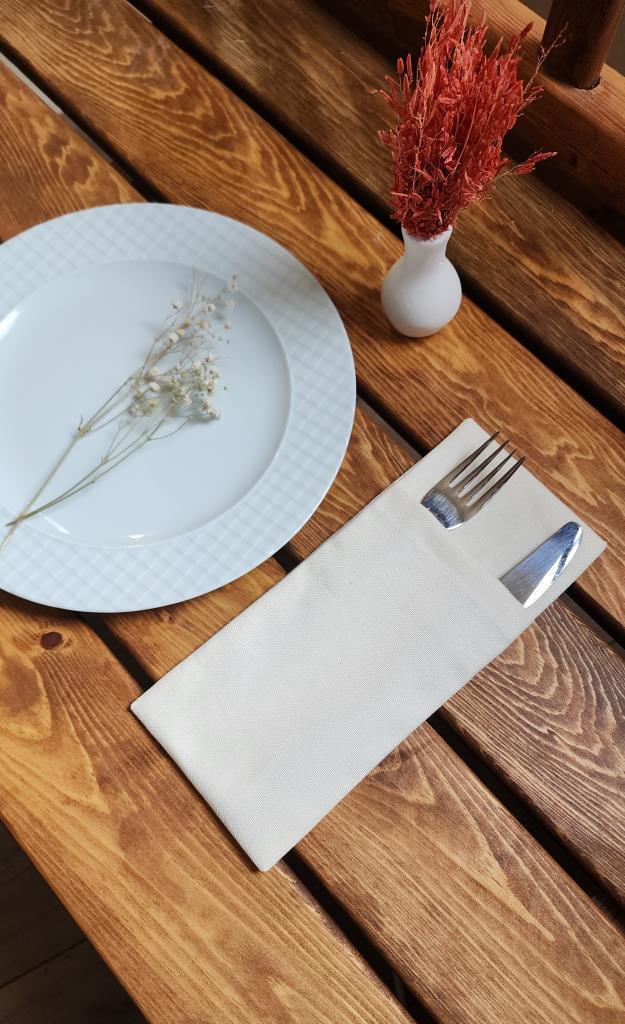 Dore Çatal Kaşık Bıçak Kılıfı 2 lı Sarı Masa Servislik