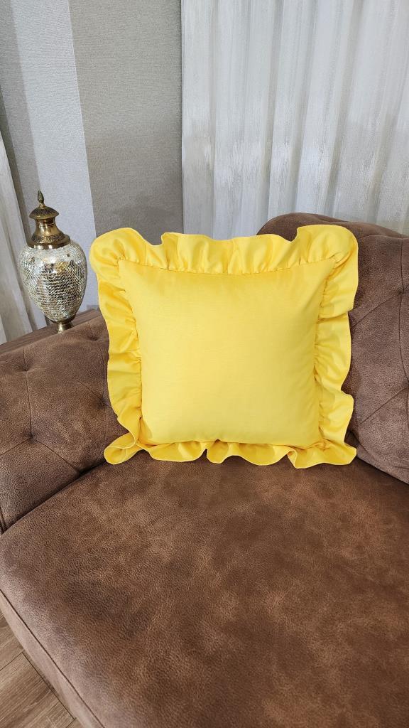 MİLANO FIRFIRLI KIRLENT KILIFI KARE BOHEM SARI