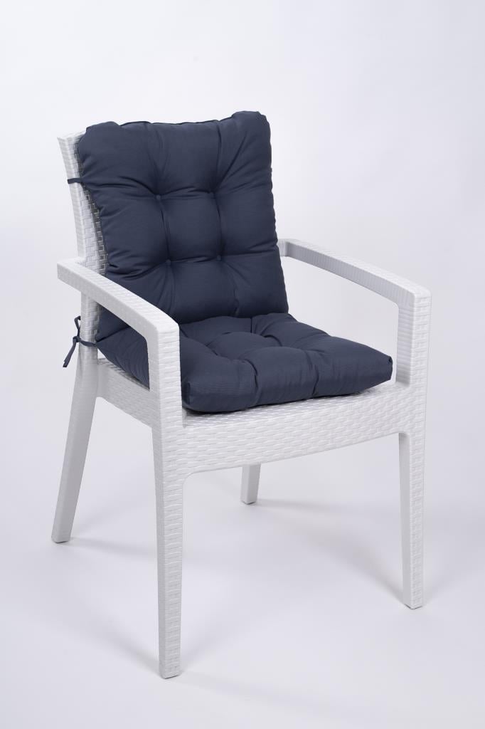 Altınpamuk Neva Pofidik Petrol Arkalıklı Sandalye minderi özel dikişli bağcıklı 44x94 cm 