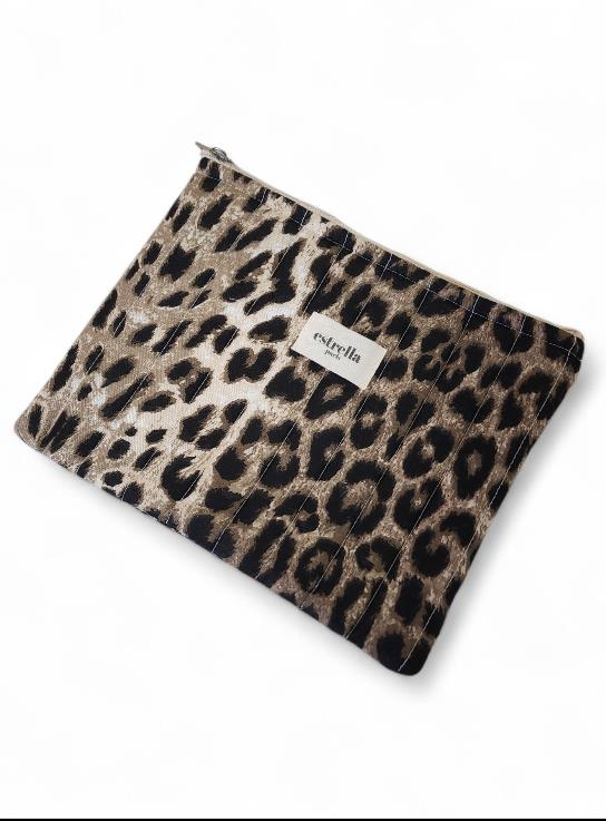 Bloom Portföy & Clutch EL Çantası tablet çantası makyaj çantası LEOPAR 25 x 19 cm