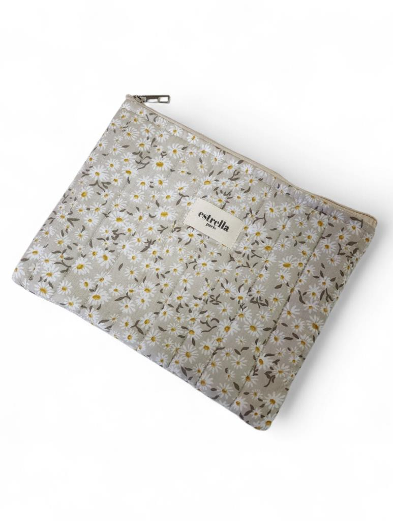 Bloom Portföy & Clutch EL Çantası tablet çantası makyaj çantası PAPATYA BEJ 25 x 19 cm