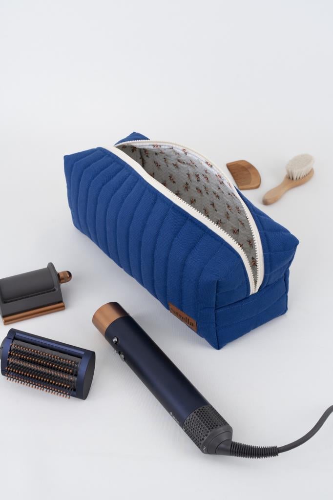 Çizgi MAVİ Dyson Airwrap ve Tüm Saç Şekillendiriniz için XL Boy Çanta Seyahat Çantası MAVİ