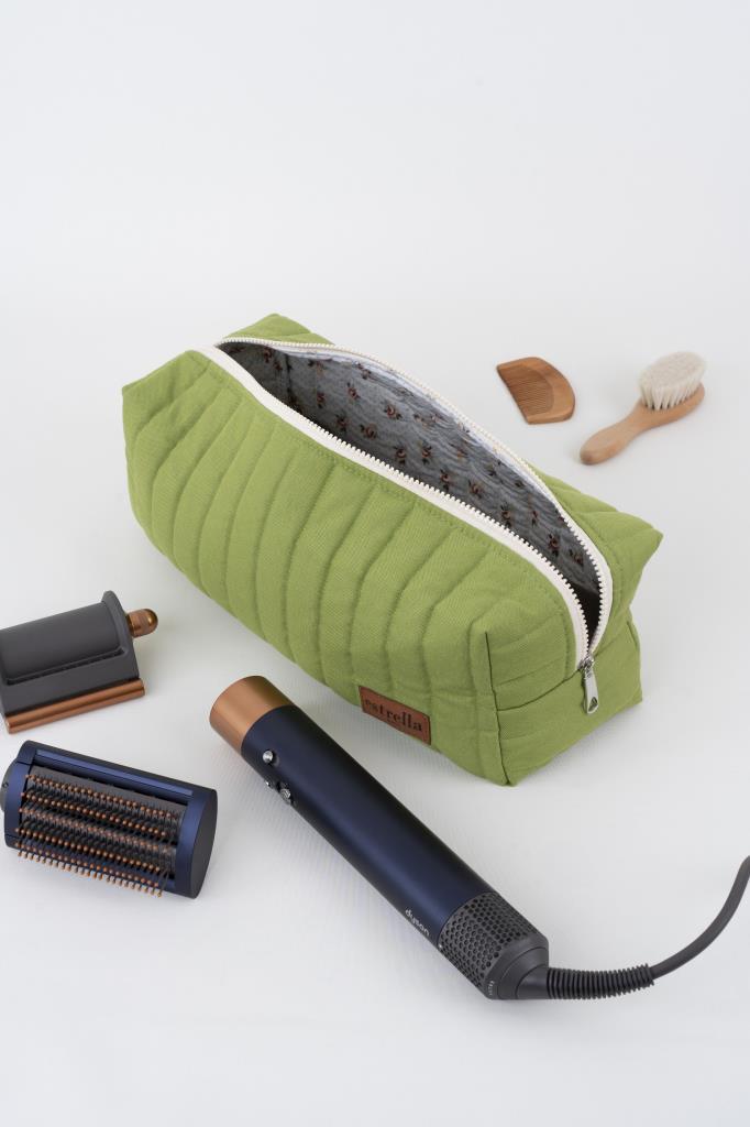 Çizgi YEŞİL Dyson Airwrap ve Tüm Saç Şekillendiriniz için XL Boy Çanta Seyahat Çantası YEŞİL