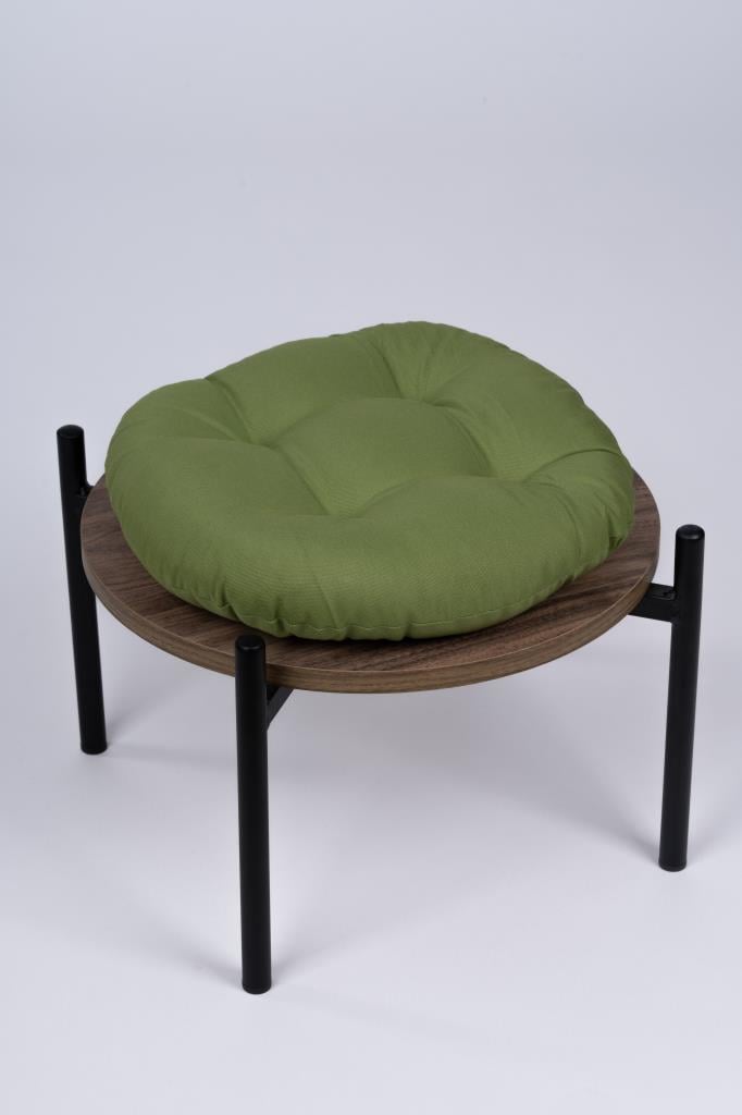 Defne Yuvarlak Sandalye-Tabure Minderi 37 cm yeşil