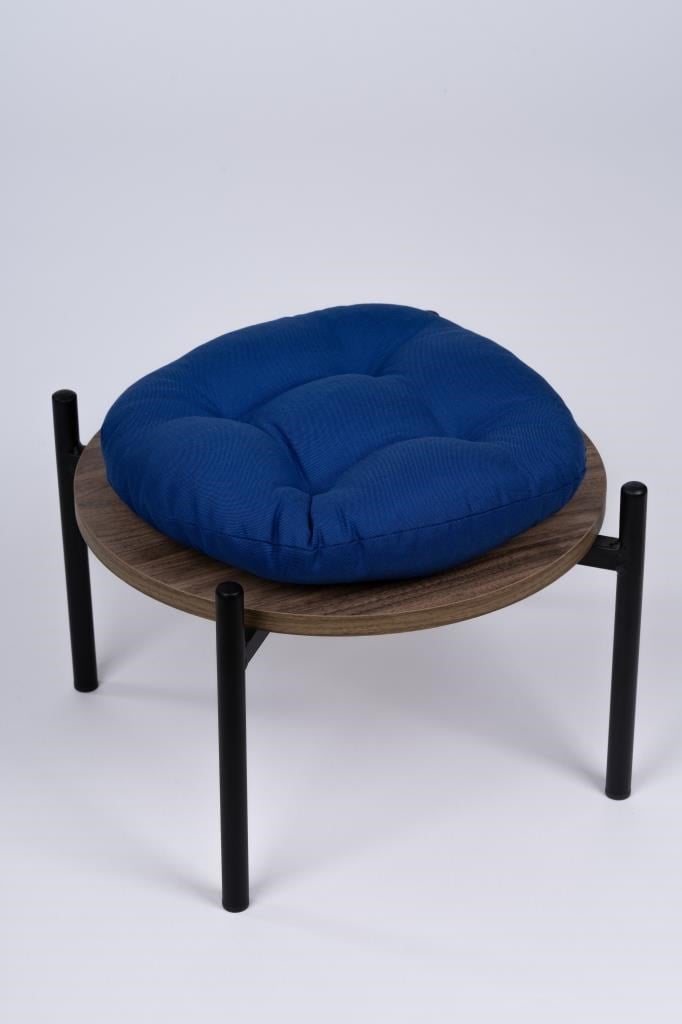 Defne Yuvarlak Sandalye-Tabure Minderi 37 cm lacivert