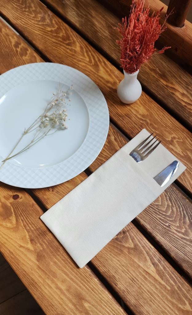 Dore Çatal Kaşık Bıçak Kılıfı 2 lı Sarı Masa Servislik
