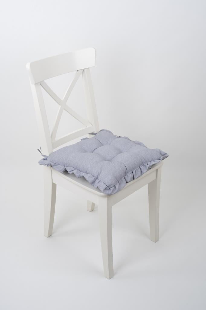 FANCY FIRFIRLI Pofidik GRİ Sandalye Minderi Bağcıklı 42x42cm