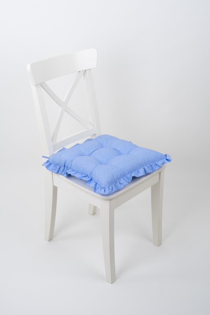 FANCY FIRFIRLI Pofidik MAVİ Sandalye Minderi Bağcıklı 42x42cm